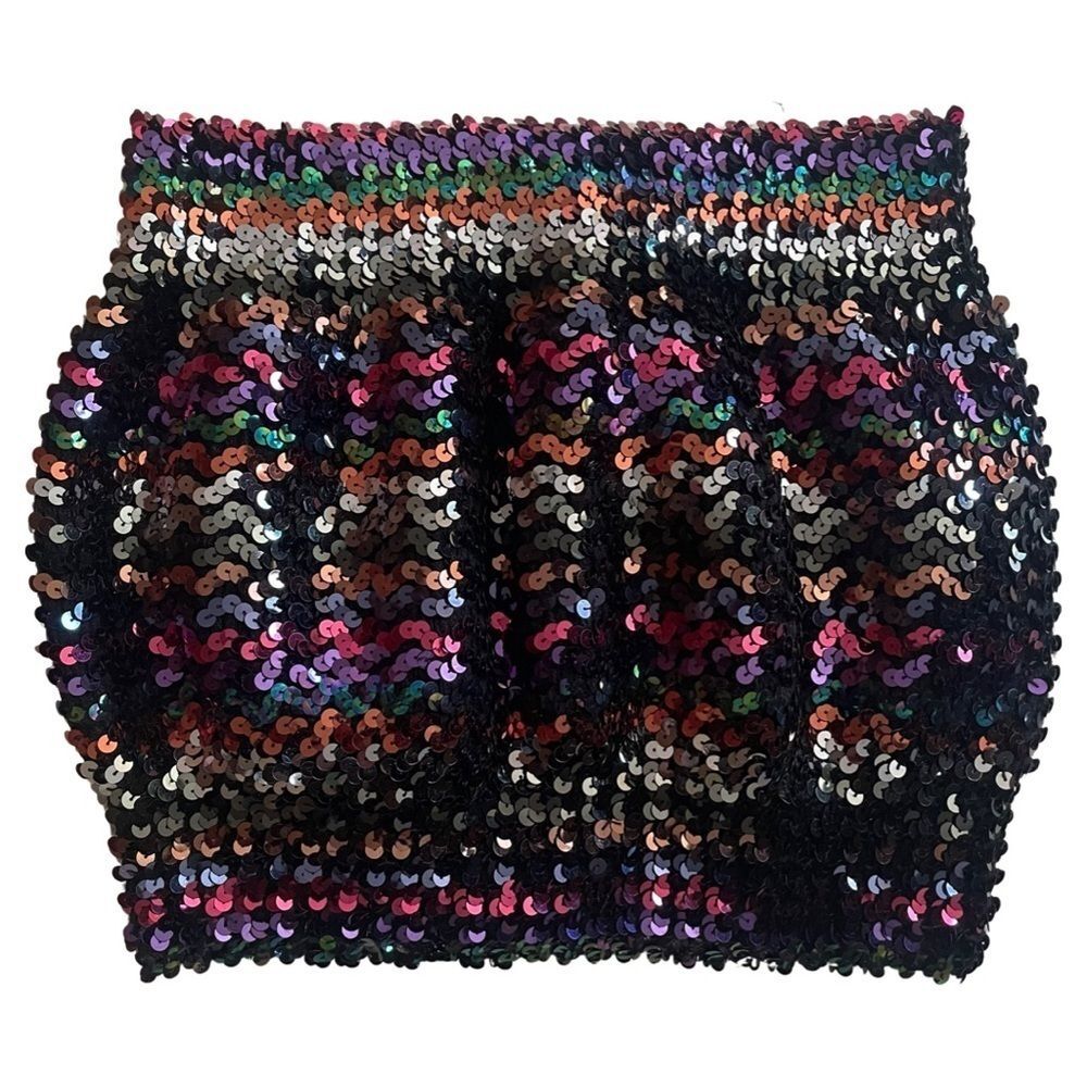 Vintage 90s-Y2K Sequin Rainbow Tube Top